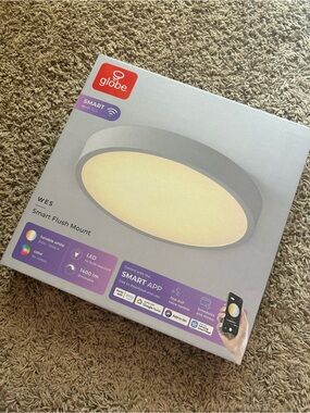 Globe | electric wes smart wifi flush mount light fixture
